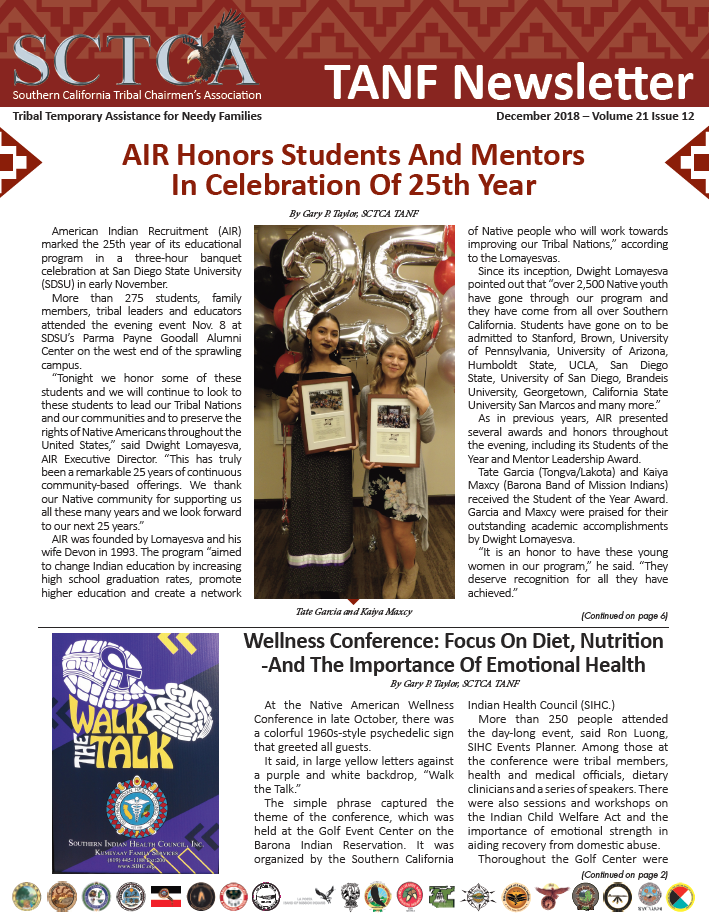 December 2018 Sctca Tanf Newsletter Sctca