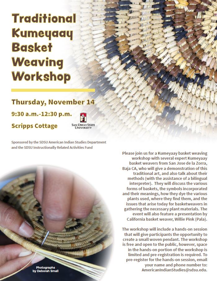 Traditional Kumeyaay Basket Weaving Workshop Sctca